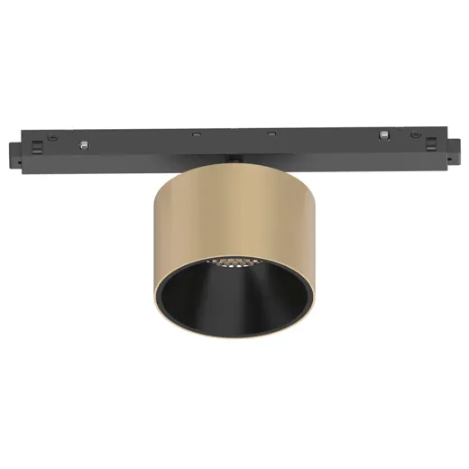 Systempendel SINGLE schwarz-gold, LED 10W, 3000K, CRI90, DALI