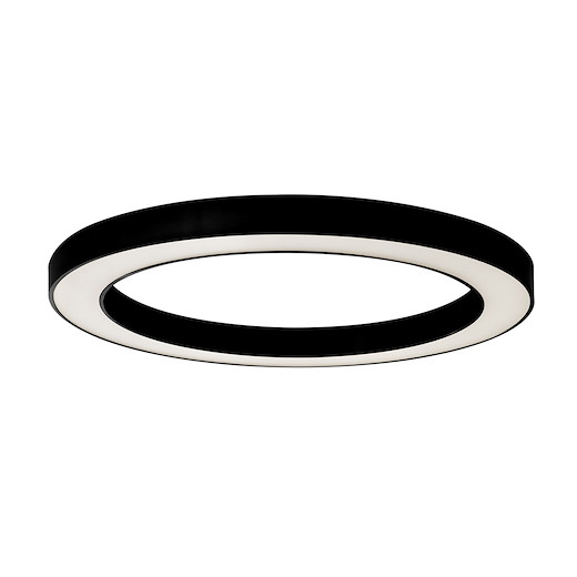Anbauleuchte RING 1200 schwarz, Mikroprisma, 75/100/120W, 3000/4000K, IP20, DALI-ERGOdim ready